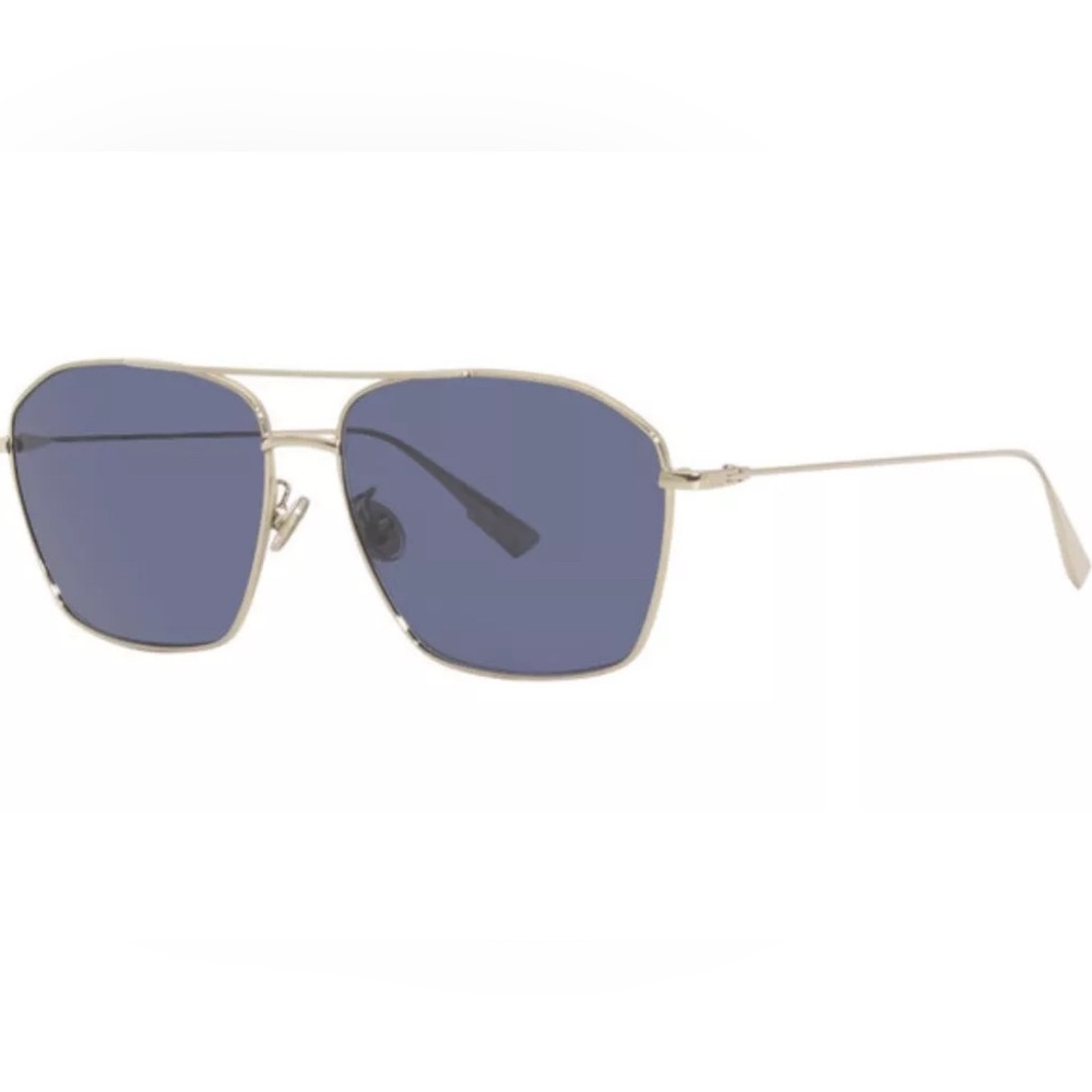 Dior J5GKU Sunglasses Gold/Blue Lenses 57mm